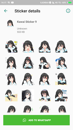 Kawaii Anime Stickers for WhatsApp screenshot 2