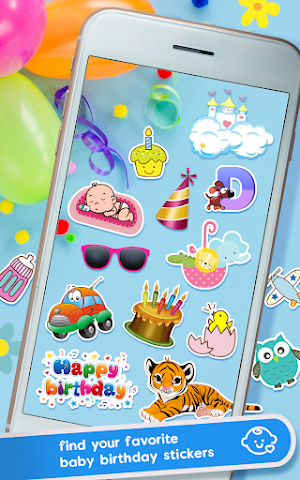 Baby Birthday Stickers Screenshot 2