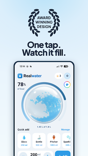 Real Water: Drinking Tracker Screenshot 0