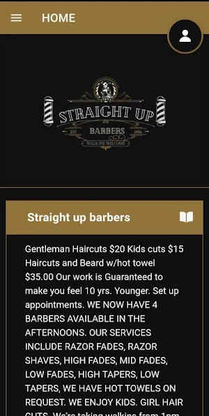 Straight up barber's Screenshot 1