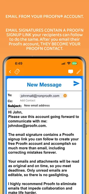 Proofn: Safe, editable email Screenshot 1