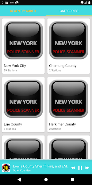 New York, radio scanners police, fire, EMS Screenshot 2
