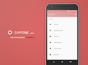 Caffene Light CM12/13 Theme Screenshot 0