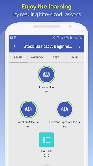 Finandemy - Learn to Invest in Stocks & Finance Screenshot 1