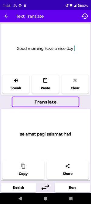 English To Iban Translator Screenshot 1