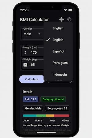 Simple BMI Calculator Screenshot 0