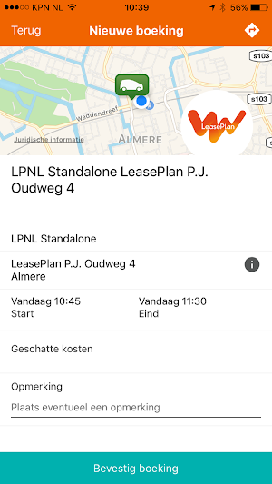 LeasePlan CarSharing Screenshot 2