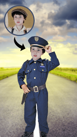 Kids Police Suit Photo Editor Screenshot 1