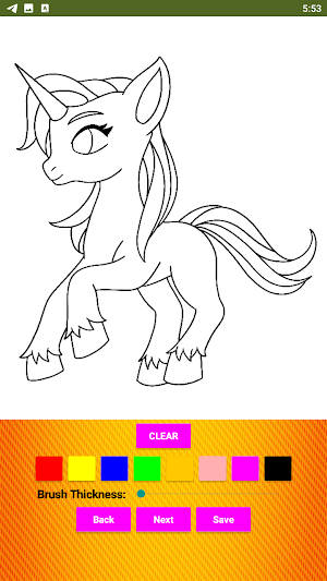 Unicorn Coloring Game for Girl Screenshot 2