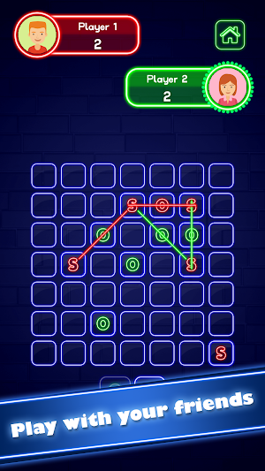 SOS Glow: Offline Multiplayer Board Screenshot 2