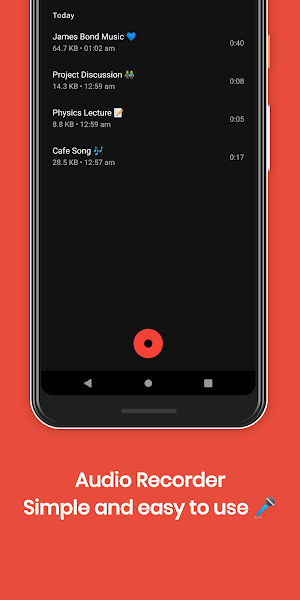 Audio Recorder - No ads and free forever Screenshot 0