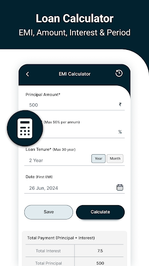 Easy Loan EMI Calculator Screenshot 3