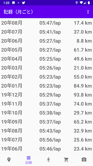 JogRecorderV2　ジョギング・ランニング記録アプリ Screenshot 1