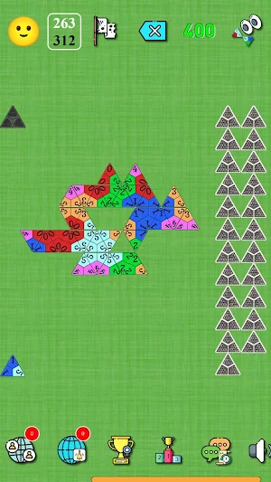 Triminos, dominoes triangles Screenshot 1