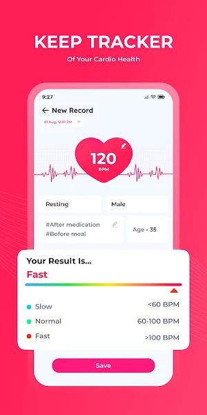 Blood Pressure Monitoring Screenshot 1