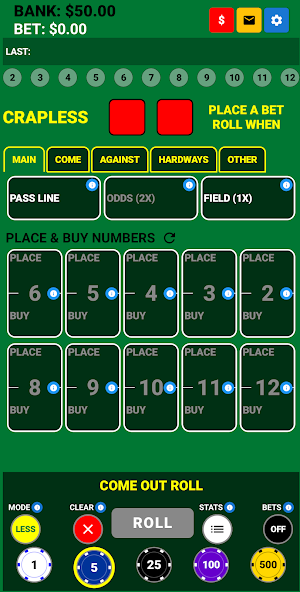 Bubble Craps: Simple Simulator Screenshot 0