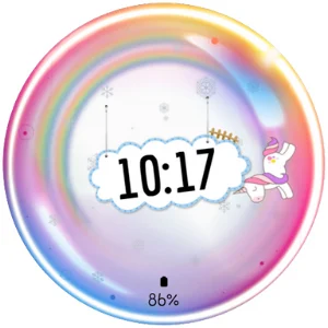 Watch Face Unicorn Animated Screenshot 1