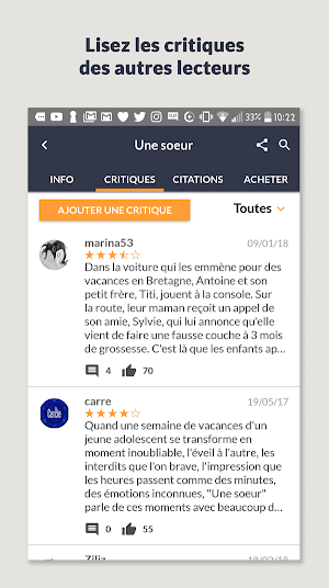Babelio, le réseau social du livre et des lecteurs Screenshot 3