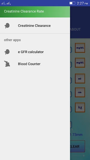 Creatinine Clearance Rate Screenshot 2