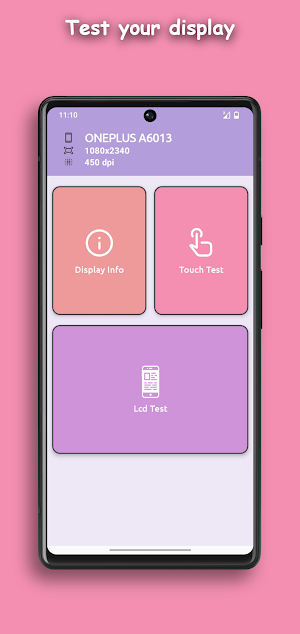 Screen test and info Screenshot 0