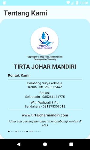E-TIRTA JOHAR MANDIRI Screenshot 1
