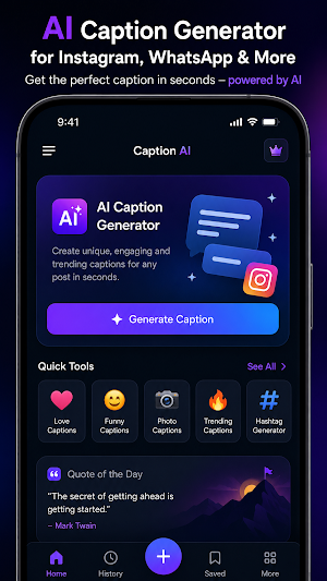 Caption AI: Bio & Hashtags Screenshot 0