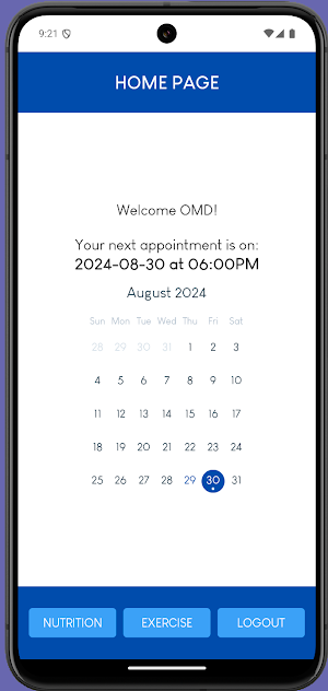 ORHC Patient Portal Screenshot 1
