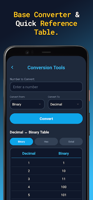 Binary Calculator & Converter Screenshot 2