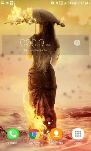 Fiery Ocean Girl LWP Screenshot 1