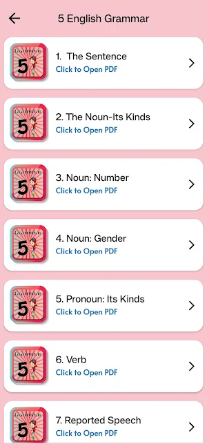 Class 5 English Grammar Book Screenshot 1