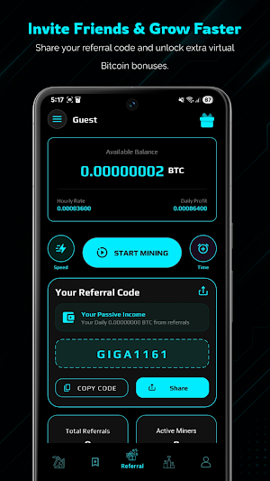 Giga Mining: Bitcoin Cloud Screenshot 2