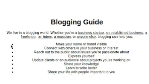 Blogging Guide Screenshot 0