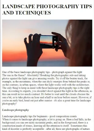 Photography Tips & Techniques Screenshot 1