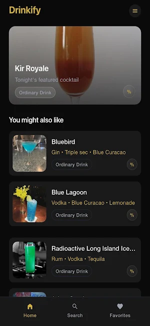 Drinkify: Cocktails & Drinks Screenshot 0