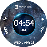 3D Earth Parallax Watch Face