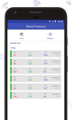 Blood Pressure Chart Log Screenshot 1
