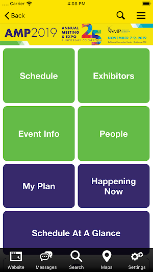 AMP Meetings Screenshot 1
