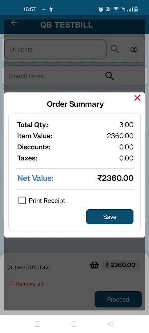 QuickBill NeXus Screenshot 2