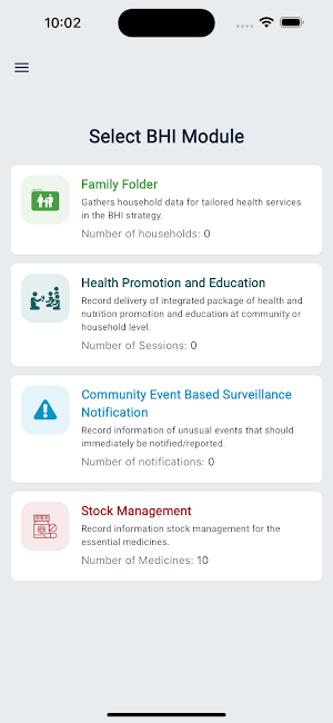 eCHIS BHI App Screenshot 2