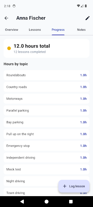 DriveSchool: Instructor App Screenshot 3