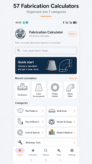 Fabrication Calculator Screenshot 0