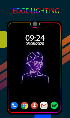 Edge Lighting Colors-Borderlight Live Wallpaper Screenshot 2