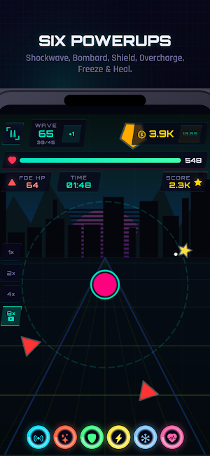 Neon Shape War: Idle Synthwave Screenshot 3