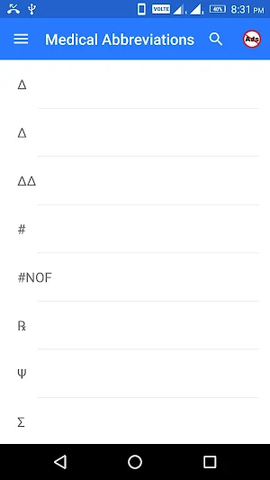 Medical Abbreviations Screenshot 1