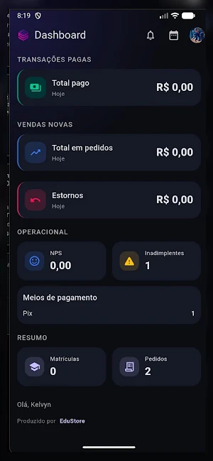 Painel - EduStore Screenshot 2