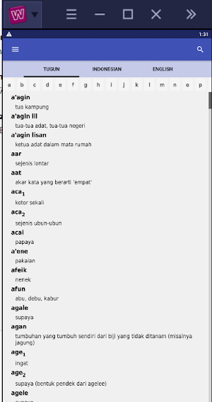 Kamus Tugun / Tugun Dictionary Screenshot 0