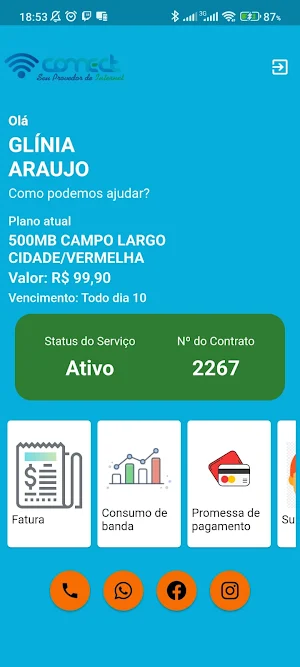 Central do Assinante CONNECT Screenshot 1