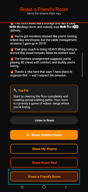 Roast My Room: AI Room Roaster Screenshot 3