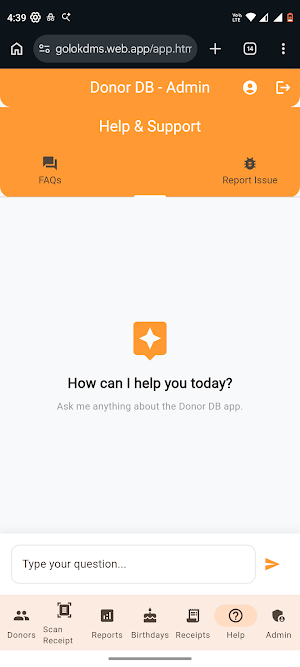 Golok DMS: Donor Management Screenshot 0