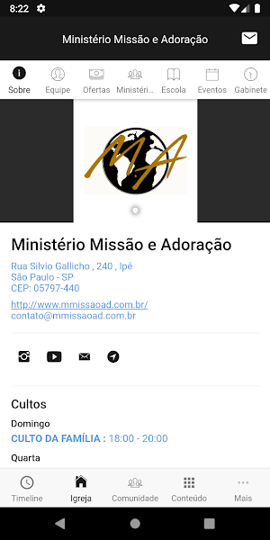 Ministério Missão e Adoração Screenshot 1